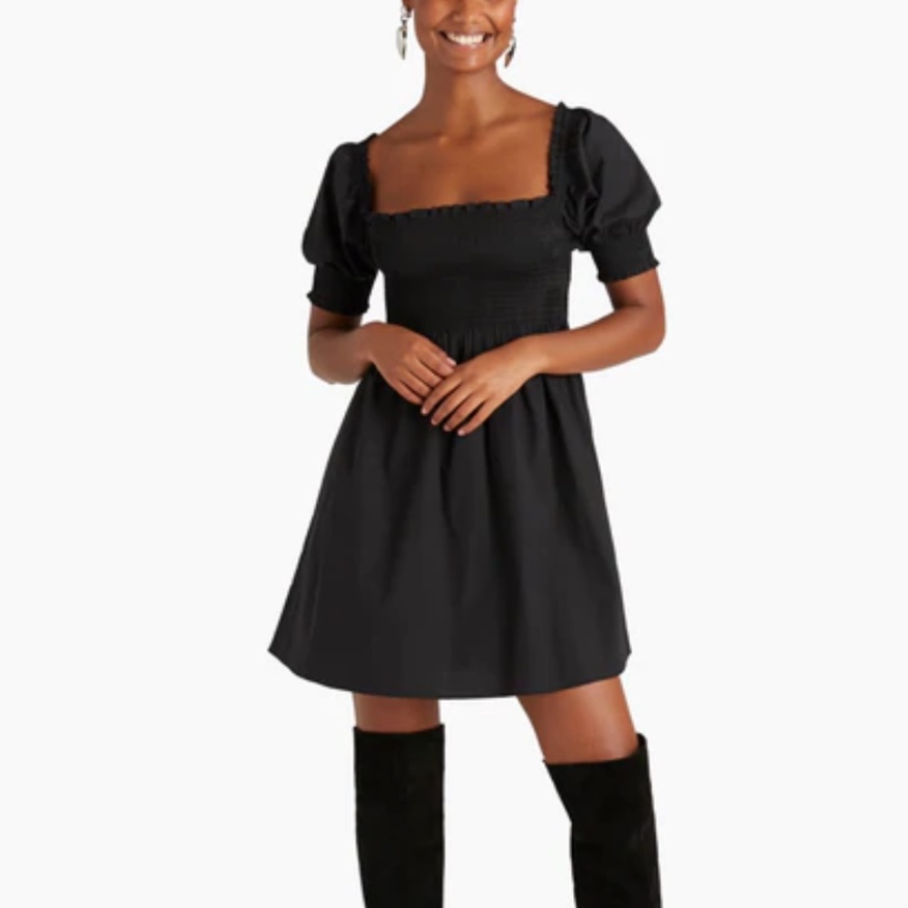 Hill House Home Athena Nap Dress in Black Poplin